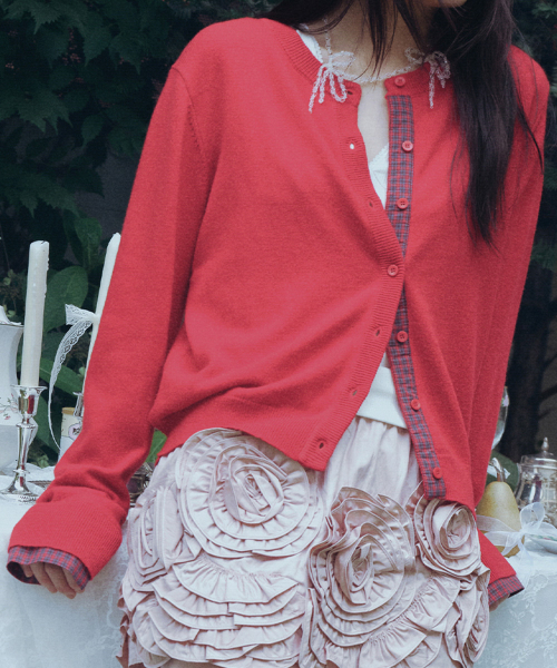 WOVEN PATCH CARDIGAN - 3 colors
