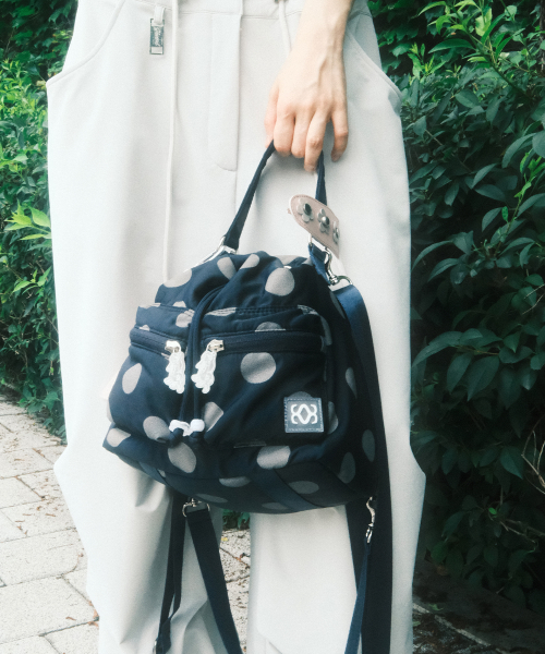 Dotty Bucket Bag (Navy)