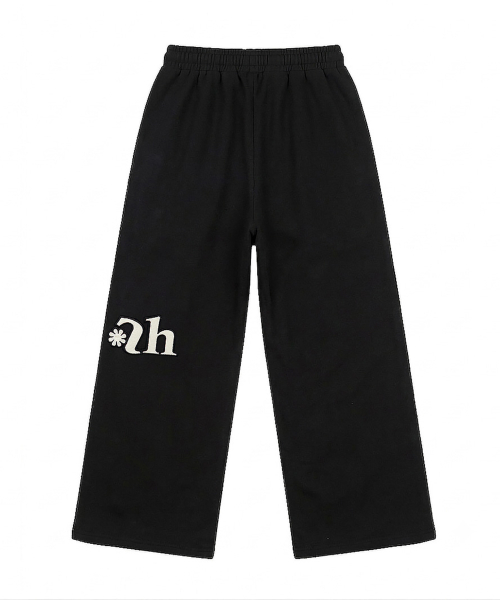 SIDE PATCH WIDE BANDING PANTS [BLACK]