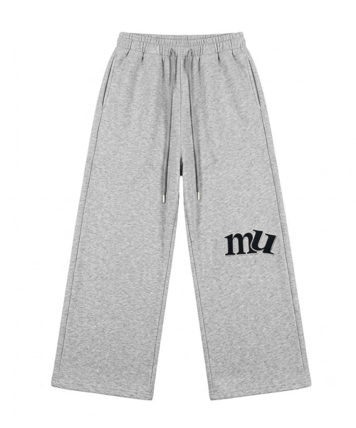 SIDE PATCH WIDE BANDING PANTS [GRAY]