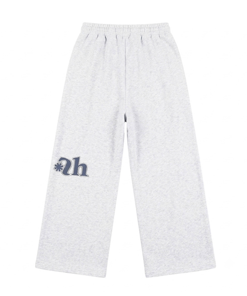 SIDE PATCH WIDE BANDING PANTS [WHITE MELANGE]