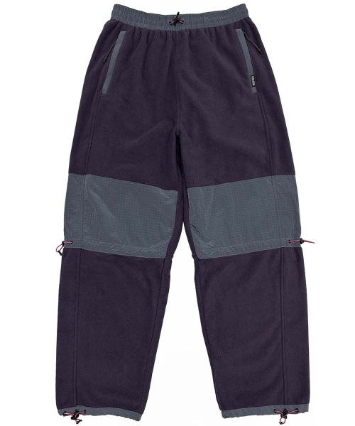 Fleece Colorblock Pants Deep Purple