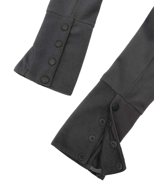 Hooded Zip-Up Fleece Jacket Charcoal
