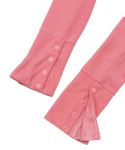 Hooded Zip-Up Fleece Jacket Coral