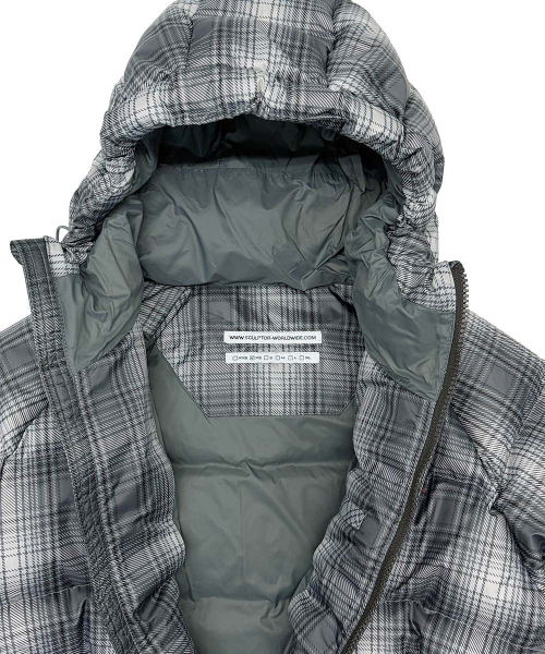 Hooded Puffer Down Multi Check