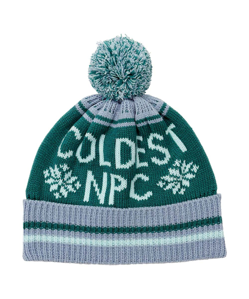 Jacquard Pom Pom Beanie Sky Blue