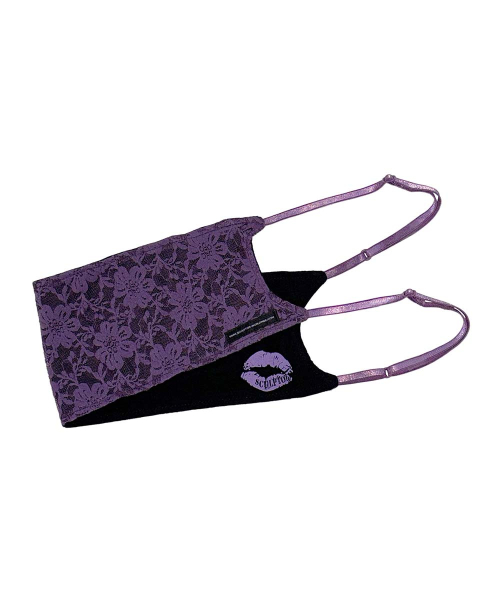 Lace Bandeau Top Ube Purple