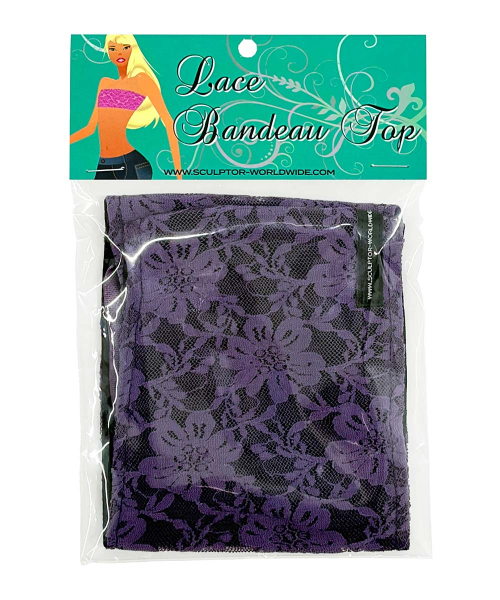 Lace Bandeau Top Ube Purple