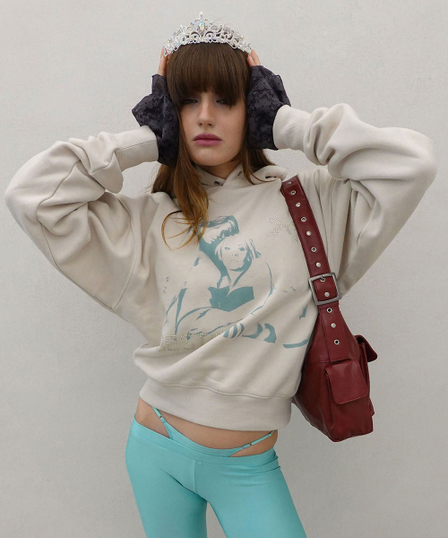 Bestie Hoodie Dirty White