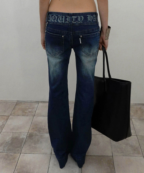 Confession Chain Denim Mid Blue