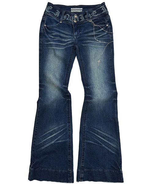 Confession Chain Denim Mid Blue