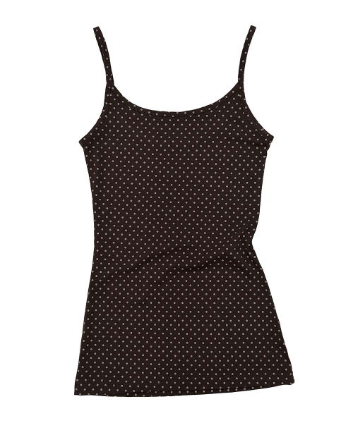 Sweet Kitty Dot Tank Top Brown