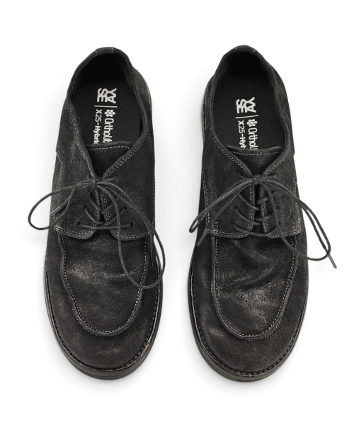 [EXTRALIGHT] Depth U-Tip Wax Horsehide Suede Derby Black