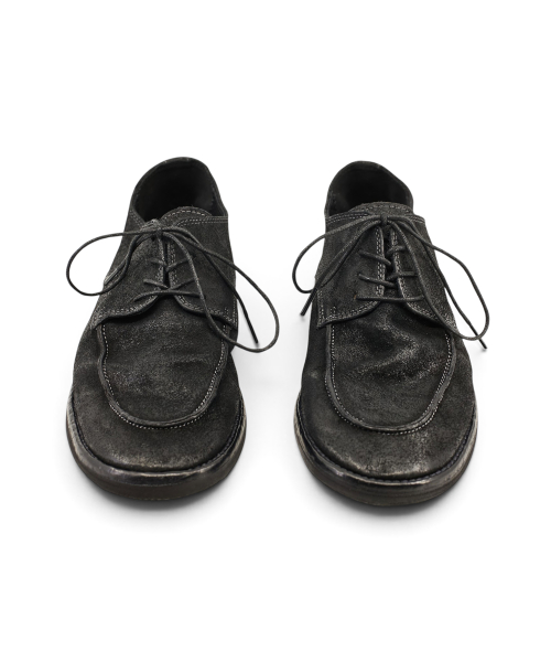 [EXTRALIGHT] Depth U-Tip Wax Horsehide Suede Derby Black