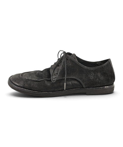 [EXTRALIGHT] Depth U-Tip Wax Horsehide Suede Derby Black