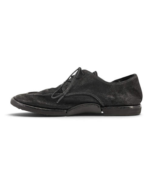 [EXTRALIGHT] Depth U-Tip Wax Horsehide Suede Derby Black