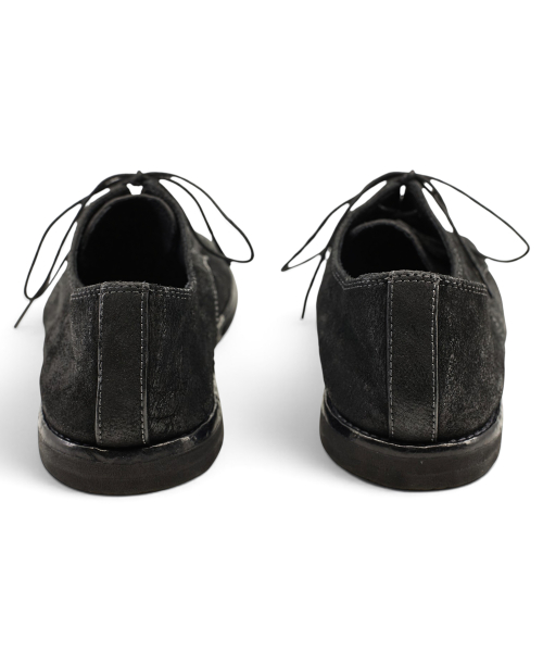 [EXTRALIGHT] Depth U-Tip Wax Horsehide Suede Derby Black