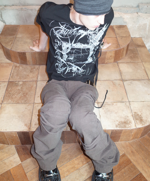 Narcissism String T-Shirt_[Black]