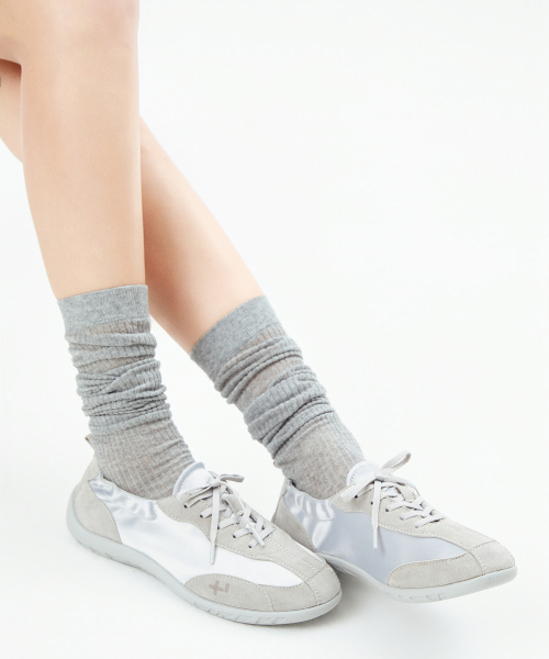 LOMA Satin Sneakers Silver OZPDGA334S