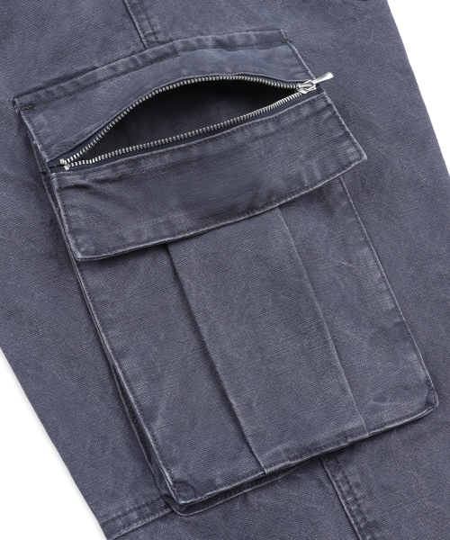 XP344 스택 루즈핏 워싱 코튼 카고 팬츠 (NAVY)