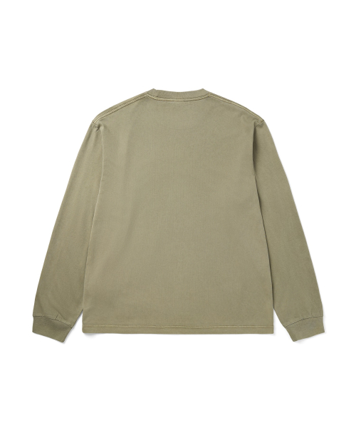 아치 로고 루즈핏 아플리케 롱슬리브 티셔츠 Beige