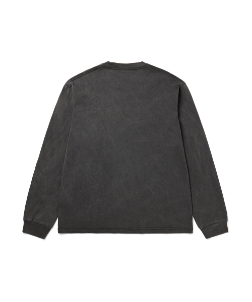 아치 로고 루즈핏 아플리케 롱슬리브 티셔츠 Charcoal