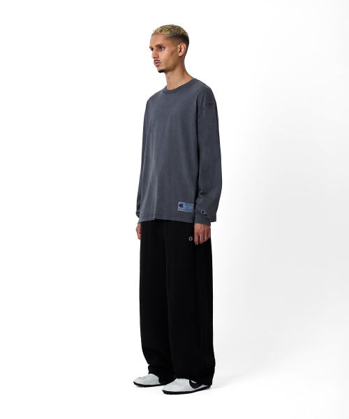 벌룬핏 조그택 기모 스웨트 팬츠 Black