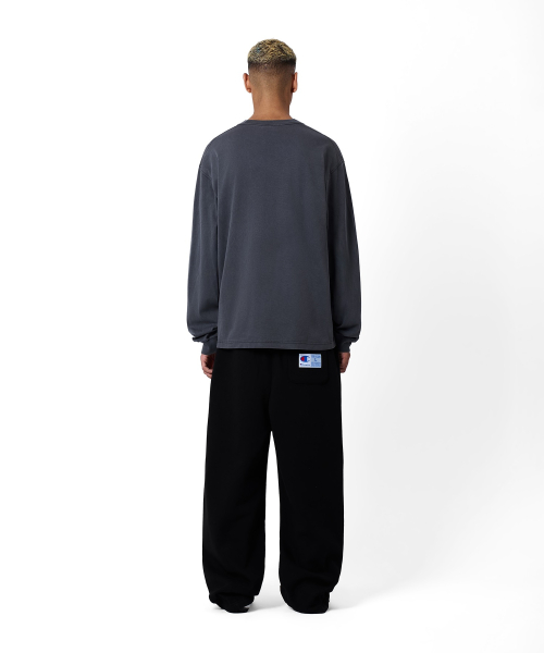 벌룬핏 조그택 기모 스웨트 팬츠 Black