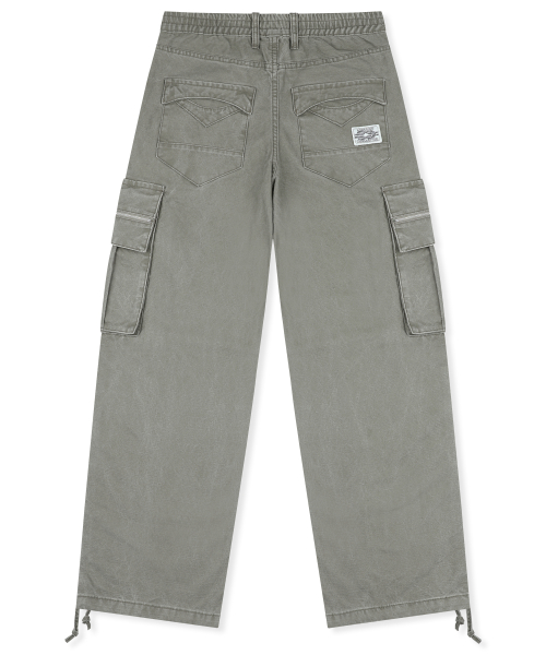 XP344 스택 루즈핏 워싱 코튼 카고 팬츠 (KHAKI)