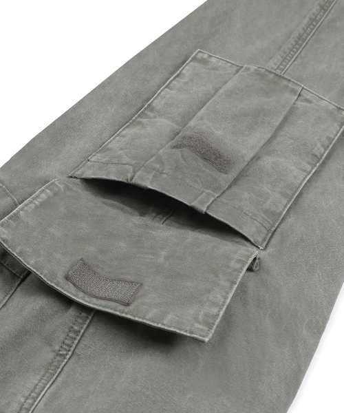XP344 스택 루즈핏 워싱 코튼 카고 팬츠 (KHAKI)