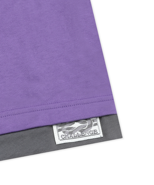 XTT166 롤업 레이어드 크롭 롱슬리브 (PURPLE)
