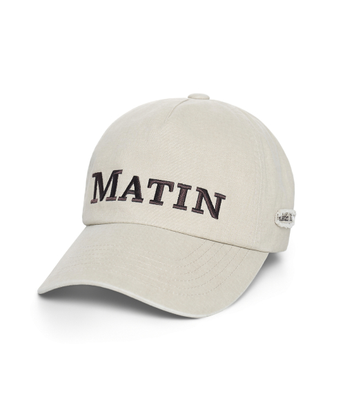 MATIN FLAT CROWN BALL CAP IN BEIGE