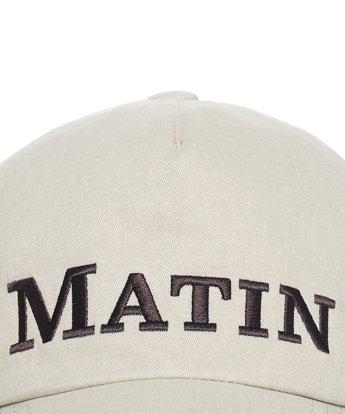 MATIN FLAT CROWN BALL CAP IN BEIGE