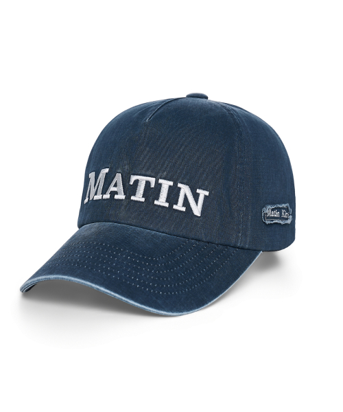 MATIN FLAT CROWN BALL CAP IN NAVY