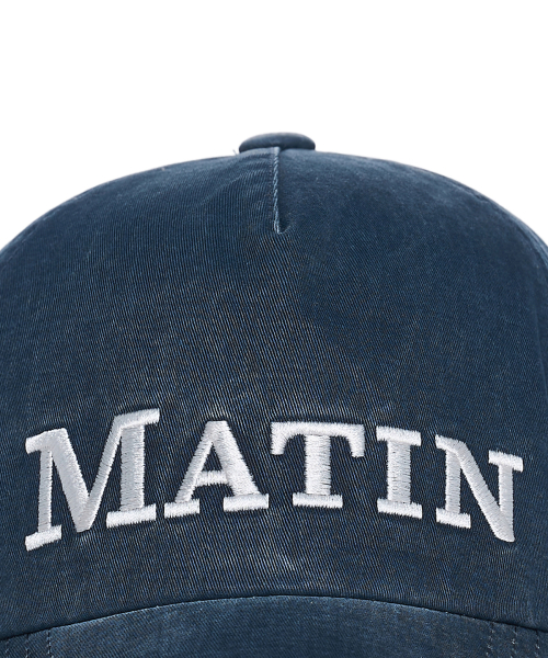 MATIN FLAT CROWN BALL CAP IN NAVY