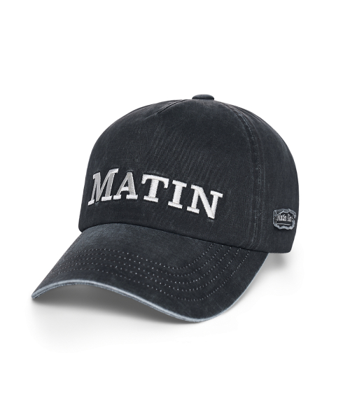 MATIN FLAT CROWN BALL CAP IN CHARCOAL