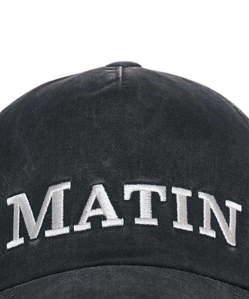 MATIN FLAT CROWN BALL CAP IN CHARCOAL