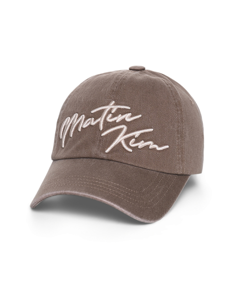 LOGO SCRIPT BALL CAP IN BROWN