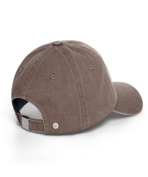 LOGO SCRIPT BALL CAP IN BROWN