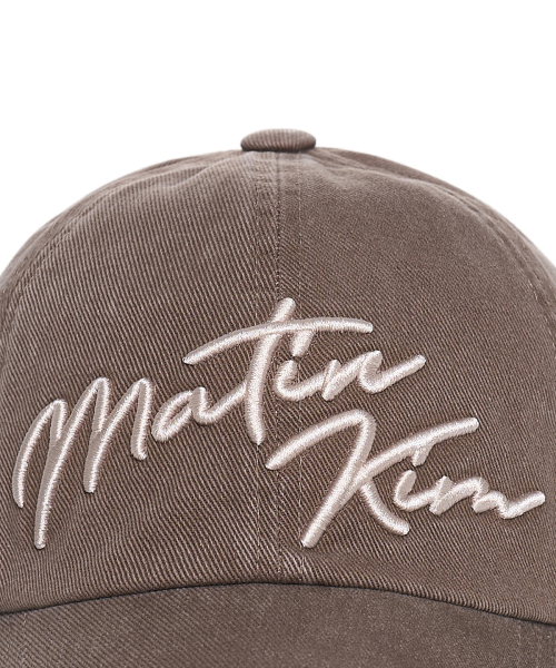 LOGO SCRIPT BALL CAP IN BROWN