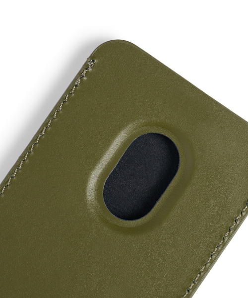 MATIN ALL-OVER LOGO MAGNETIC CARD WALLET IN KHAKI