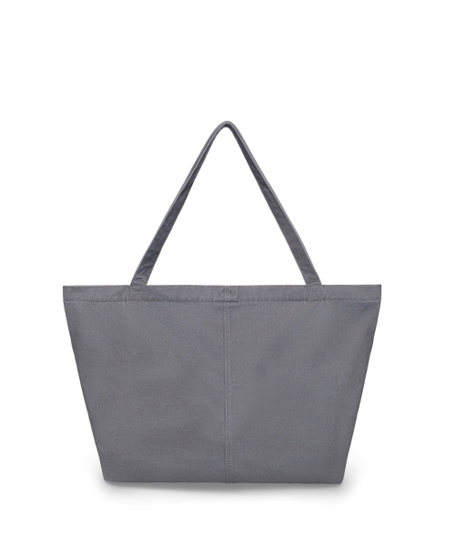 VINTAGE WASHED COTTON SHOULDER BAG IN GREY