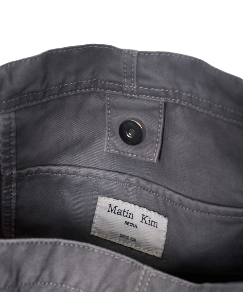 VINTAGE WASHED COTTON SHOULDER BAG IN GREY