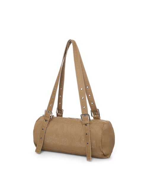VINTAGE WASHED COTTON DUFFEL BAG IN BEIGE