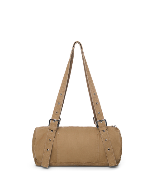 VINTAGE WASHED COTTON DUFFEL BAG IN BEIGE