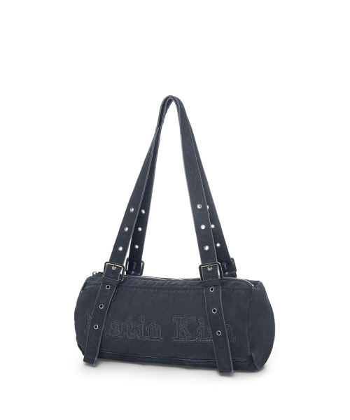 VINTAGE WASHED COTTON DUFFEL BAG IN NAVY