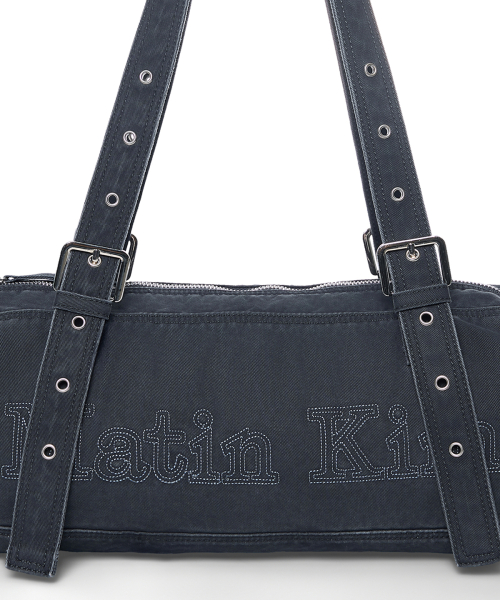 VINTAGE WASHED COTTON DUFFEL BAG IN NAVY