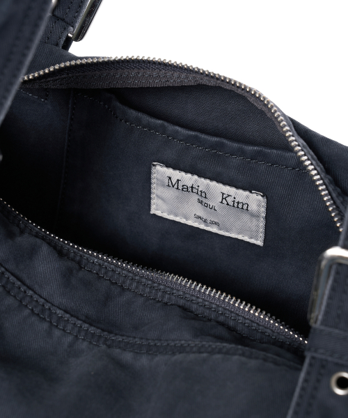 VINTAGE WASHED COTTON DUFFEL BAG IN NAVY