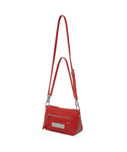 BIKER TWO-WAY MINI BAG IN RED