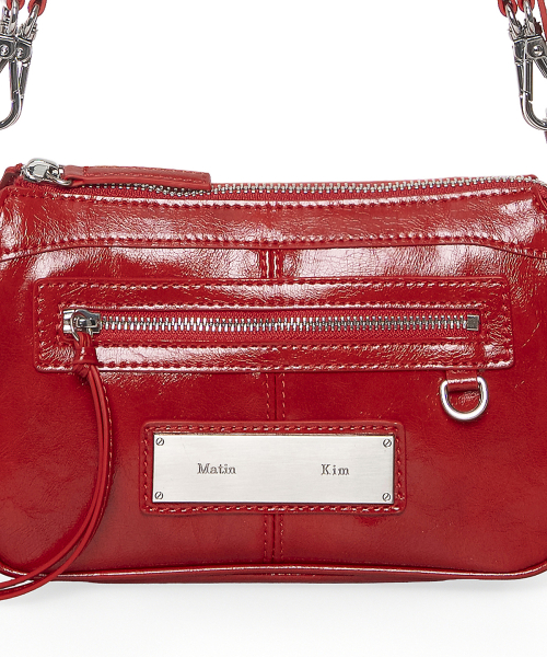 BIKER TWO-WAY MINI BAG IN RED